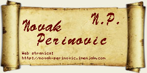 Novak Perinović vizit kartica